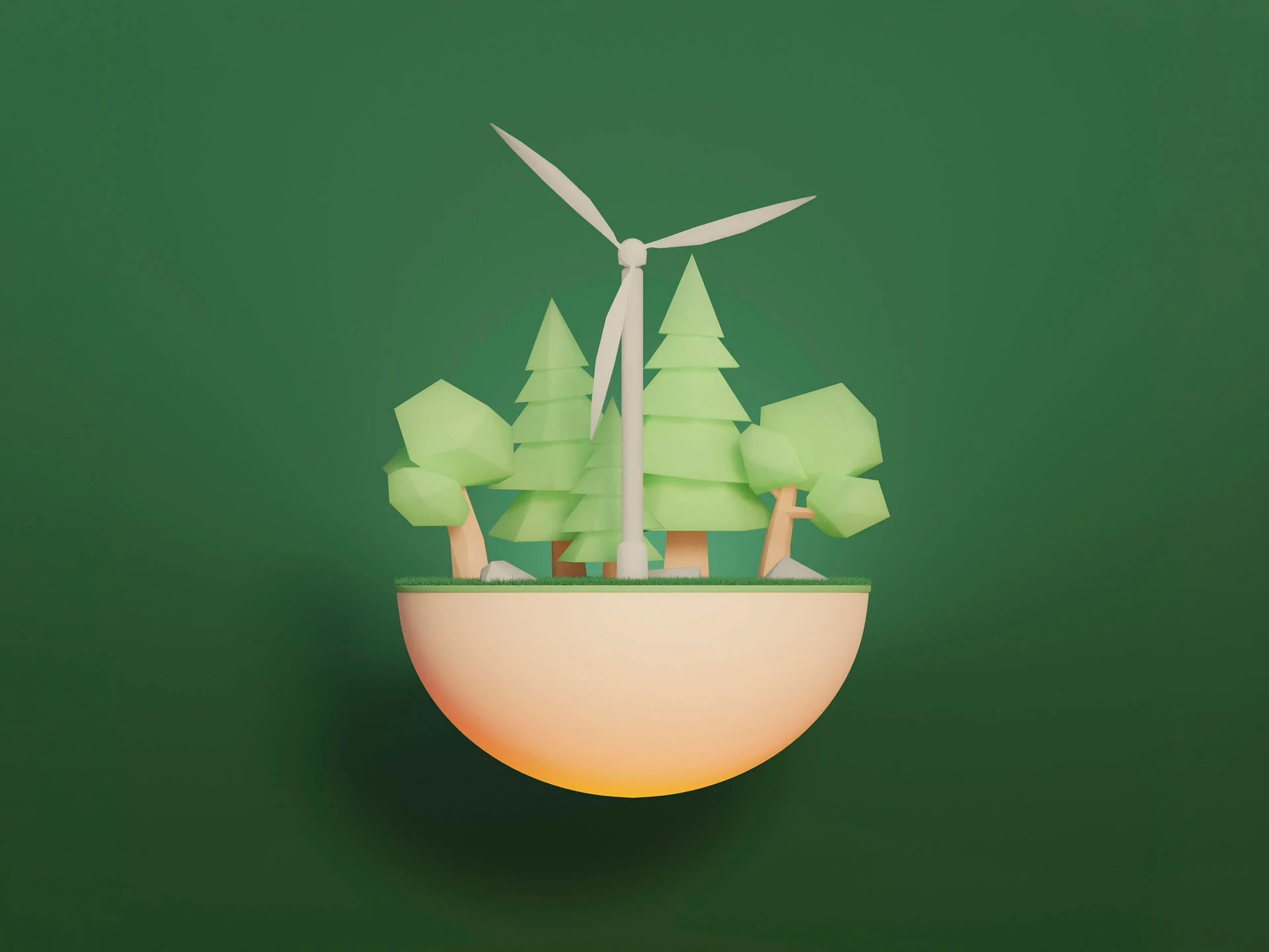 3D-illustration om miljöskydd
